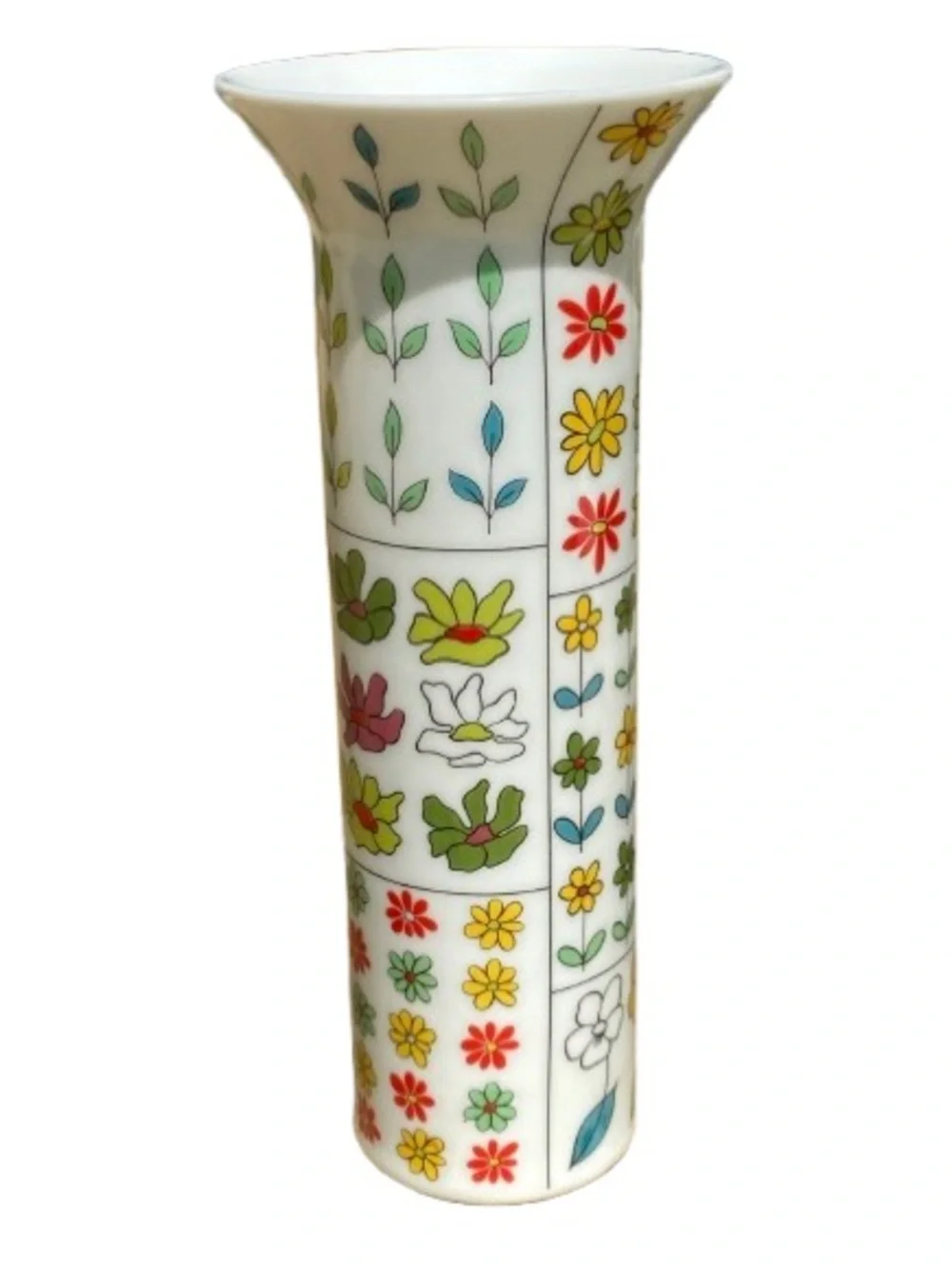 Rosenthal Studio Linie Pucci Baumann Piemonte Berlin Vase 7.5” Floral MCM German